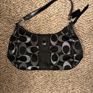 Coach Black Signature Shoulder Bags